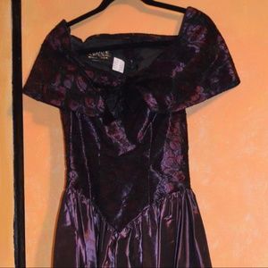 Loralie Purple Taffeta Gown